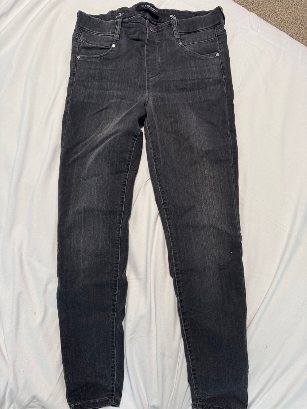 Liverpool Women's Skinny Jeans in Charcoal Black